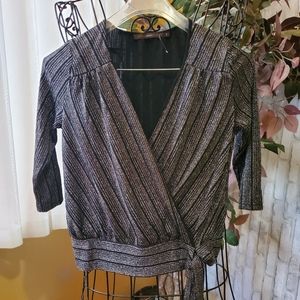 Azel Hazel Haze Metallic Black Top